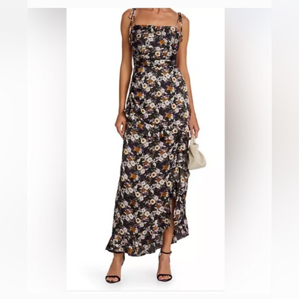 WAYF Whirlwind Ruffled Floral Dress - LARGE
